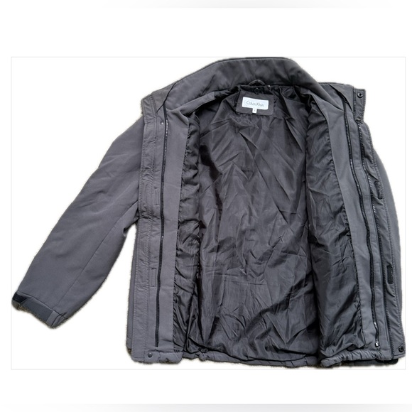 Calvin Klein Men’s Softshell Winter Jacket Gray Waterproof Windproof Coat Size S - Picture 4 of 15